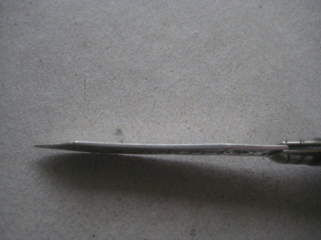 Edwardian Mother of Pearl Hafted Silver Bladed Folding Fruit Knife - 7