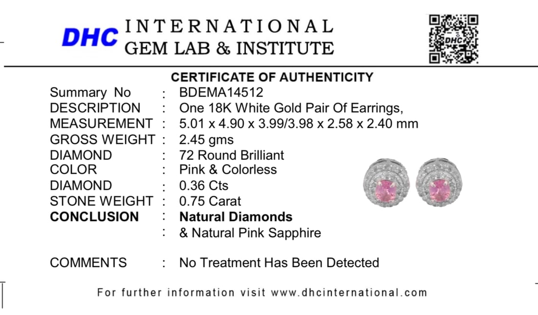 Beautiful 0.75 CT Unheated Ceylon Pink Sapphire With Natural Diamonds & 18k Gold - 10