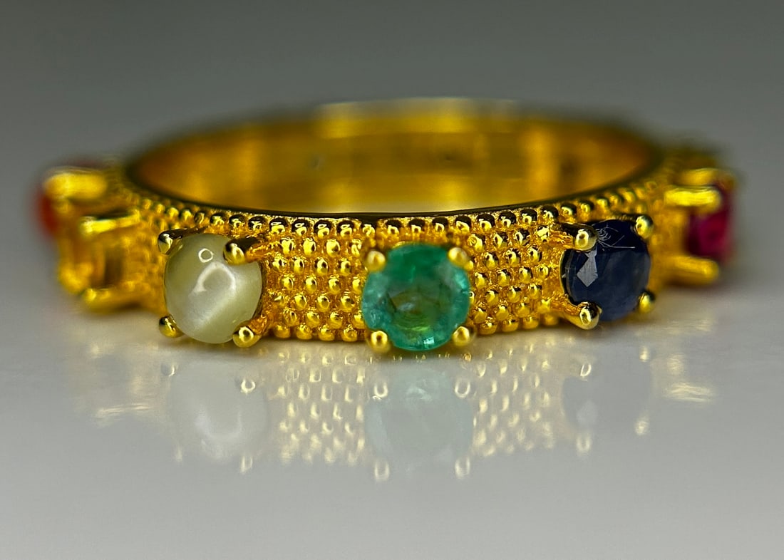 Beautiful Natural Multi Gemstone Rosary & 18k Gold - 3
