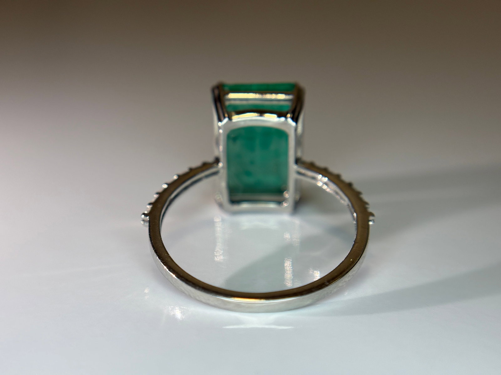 Beautiful 3.66 CT Natural Emerald Ring With Natural Diamonds & Platinum 950 - 6