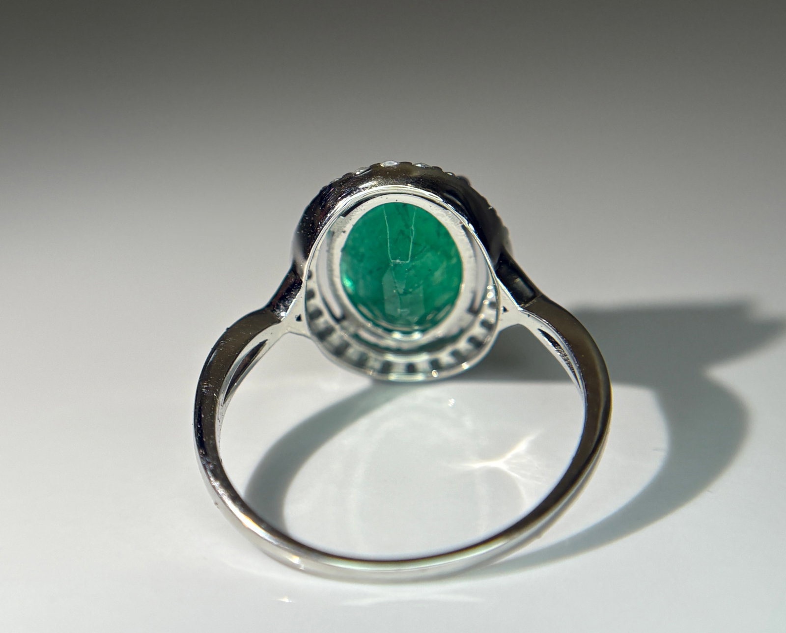 Beautiful 2.70 CT Natural Emerald Ring With Natural Diamonds & Platinum 950 - 8