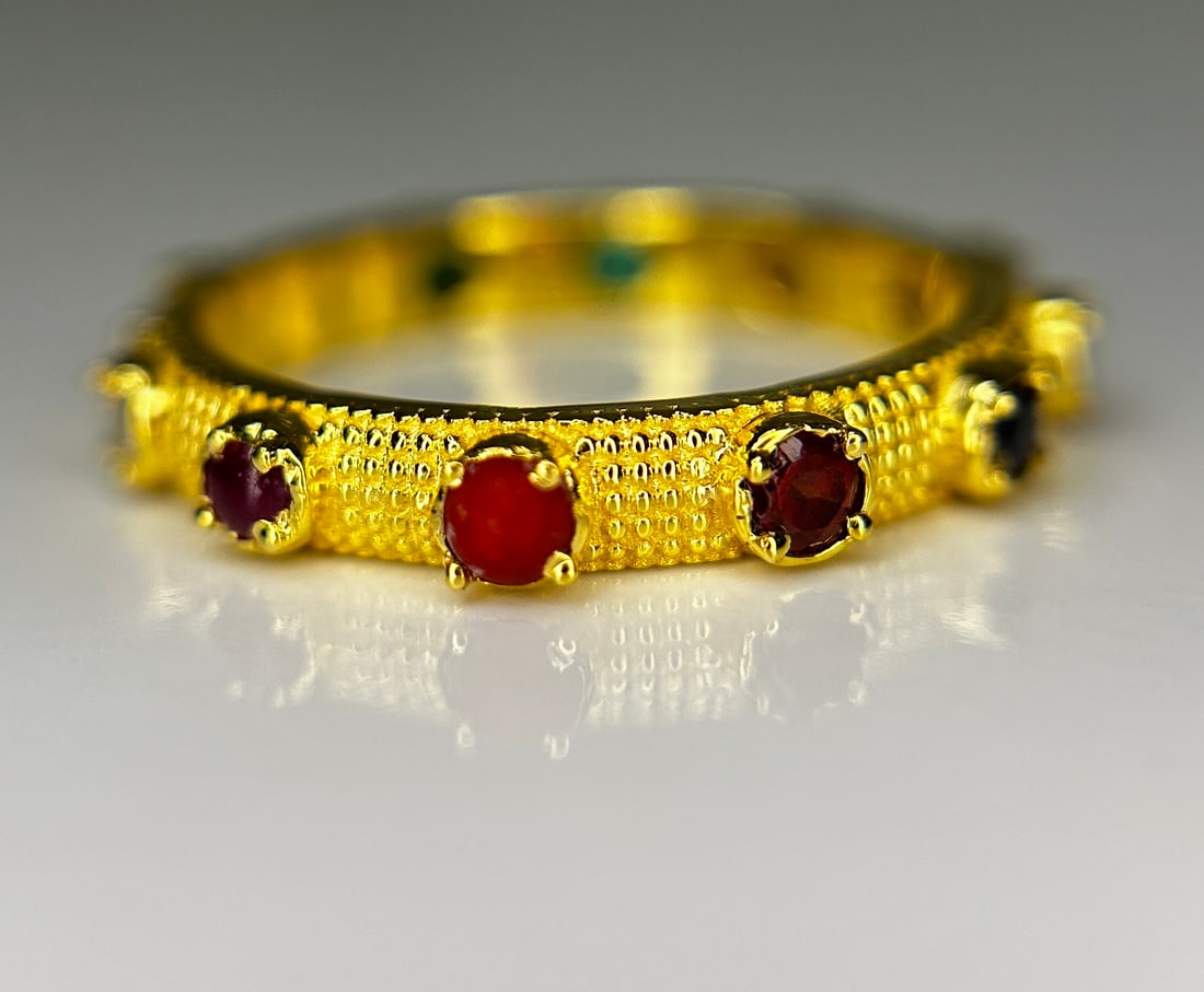 Beautiful Natural Multi Gemstone Rosary & 18k Gold - 3