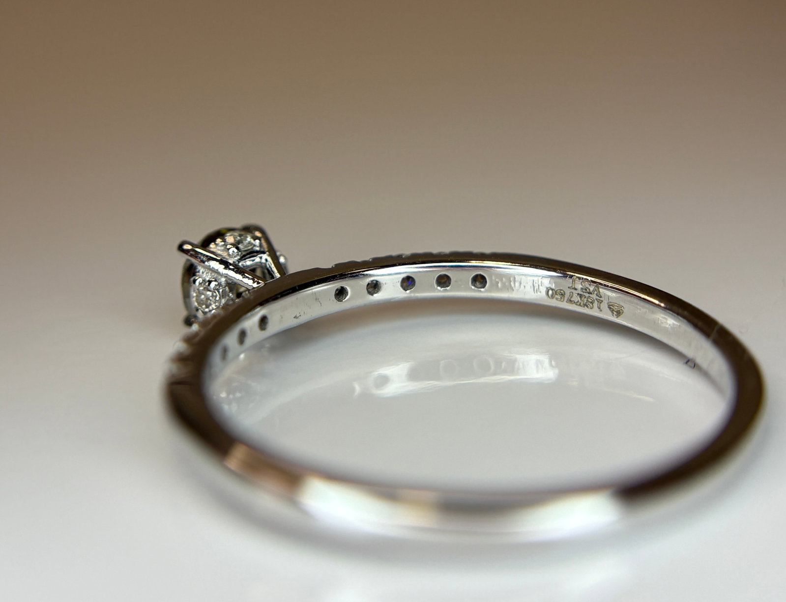 Beautiful 0.26 Ct Natural Champagne Solitaire Diamond & 18k Gold - 5