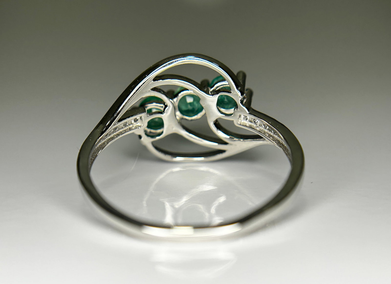 Beautiful 0.61Ct Natural Emerald Ring With Natural Diamonds & Platinum 950 - 5