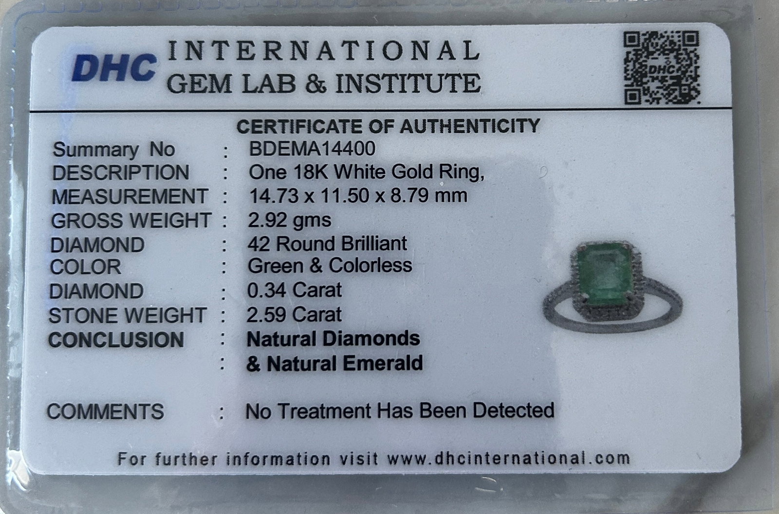 Beautiful 2.59ct Natural Columbian Emerald With Natural Diamonds & 18k Gold - 8