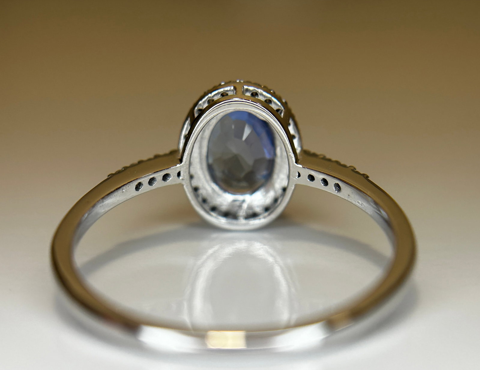 Beautiful 1.73CT Unheated Ceylon Cornflour Blue Sapphire Diamonds & 18k Gold - 6