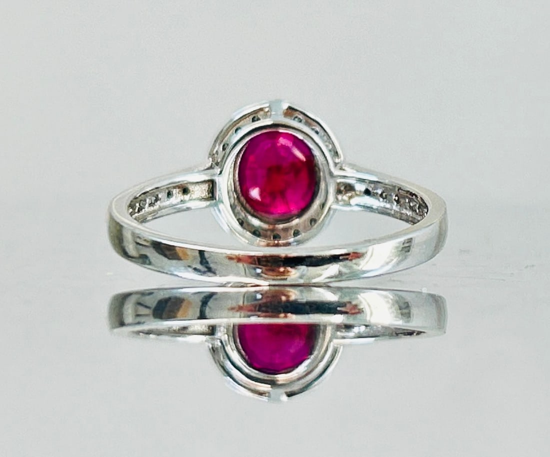 Natural Burma Ruby Unheated/Untreated With Natural Diamonds & 18k Gold - 5