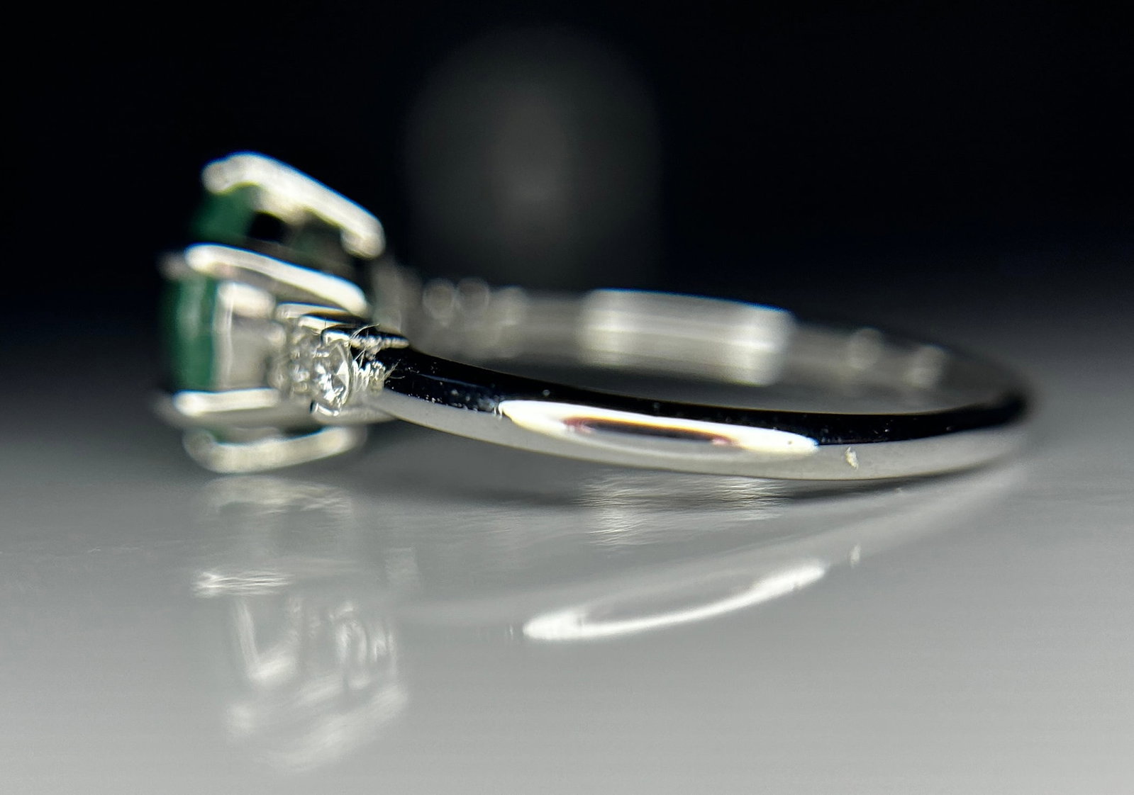 Beautiful 1.36 ct Natural Emerald With Natural Diamonds & 18k Gold - 6