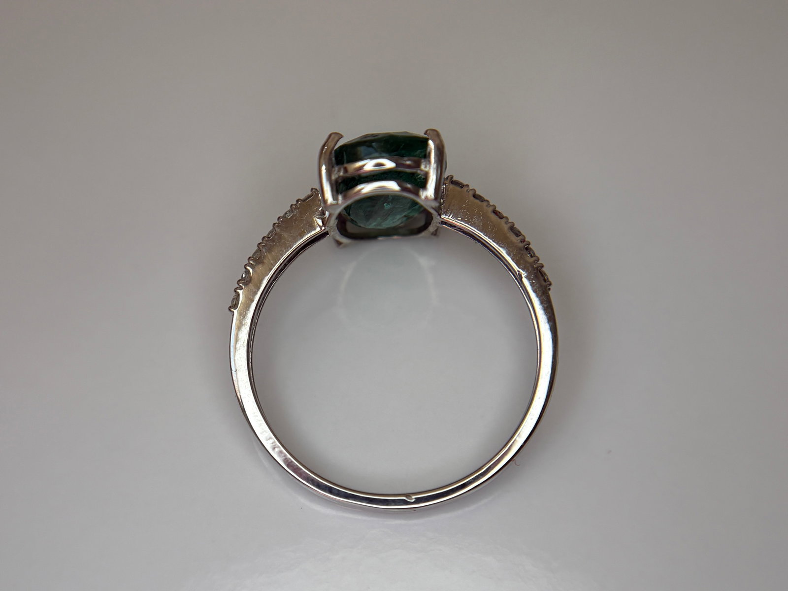 Beautiful Natural Emerald 3.00ct With Natural Diamonds & 18k Gold - 7