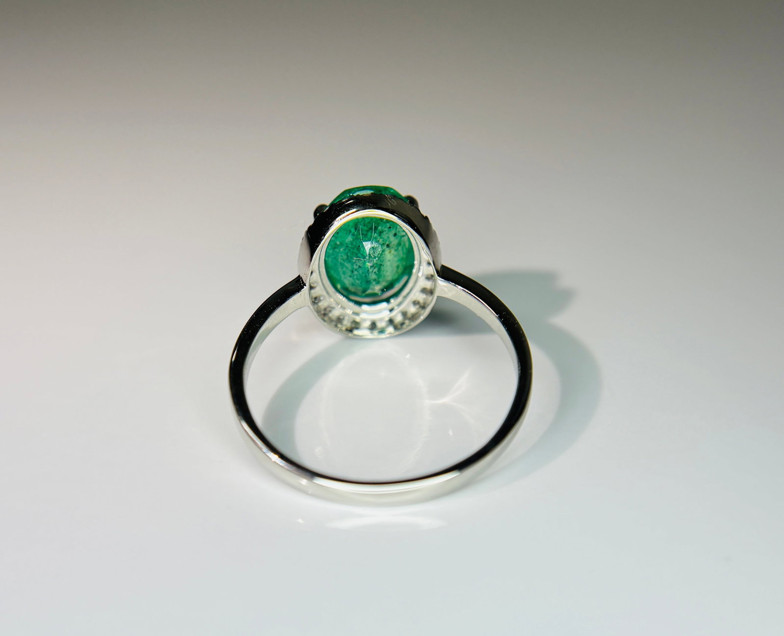 Beautiful 2.70 CT Natural Emerald Ring With Natural Diamonds & Platinum 950 - 5