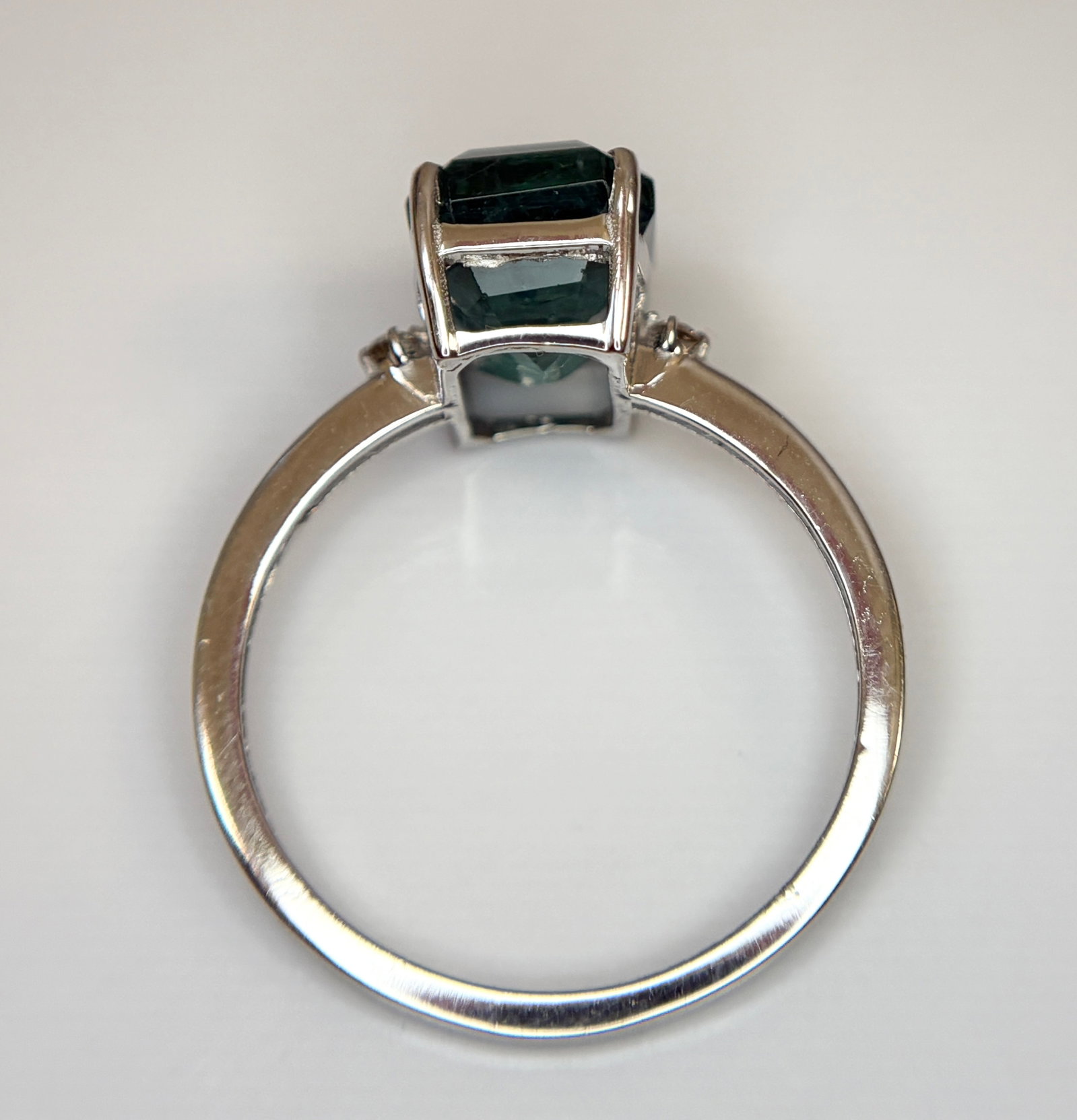 Beautiful 3.01 CT Natural Emerald Ring With Natural Diamonds & Platinum 950 - 5
