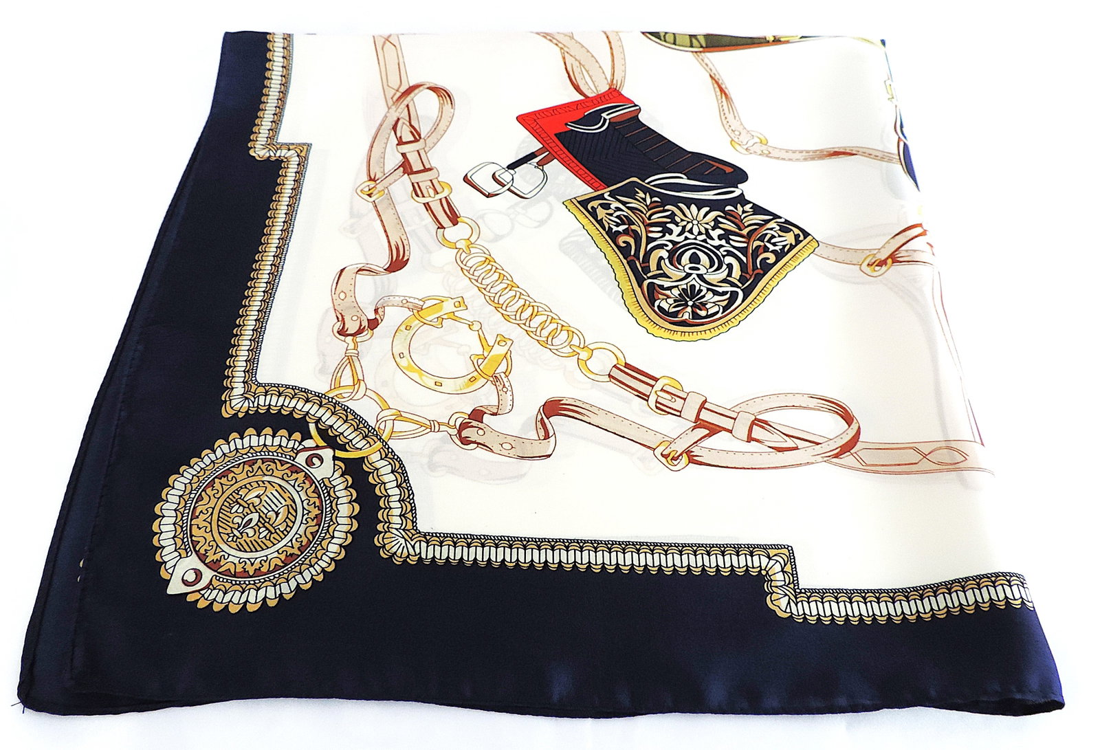 Moneté Paris 100% Silk Print Scarf 63x63 cm 'New' - 5