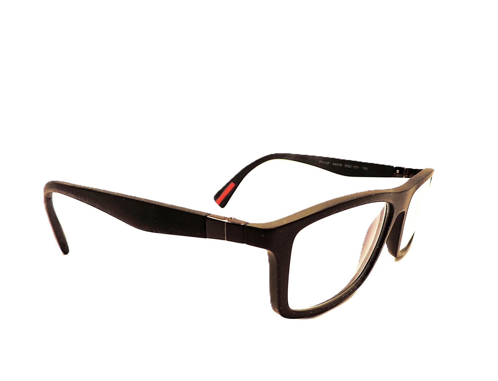 PRADA Glasses Frames Black With Red Accents Made In Italy - 6