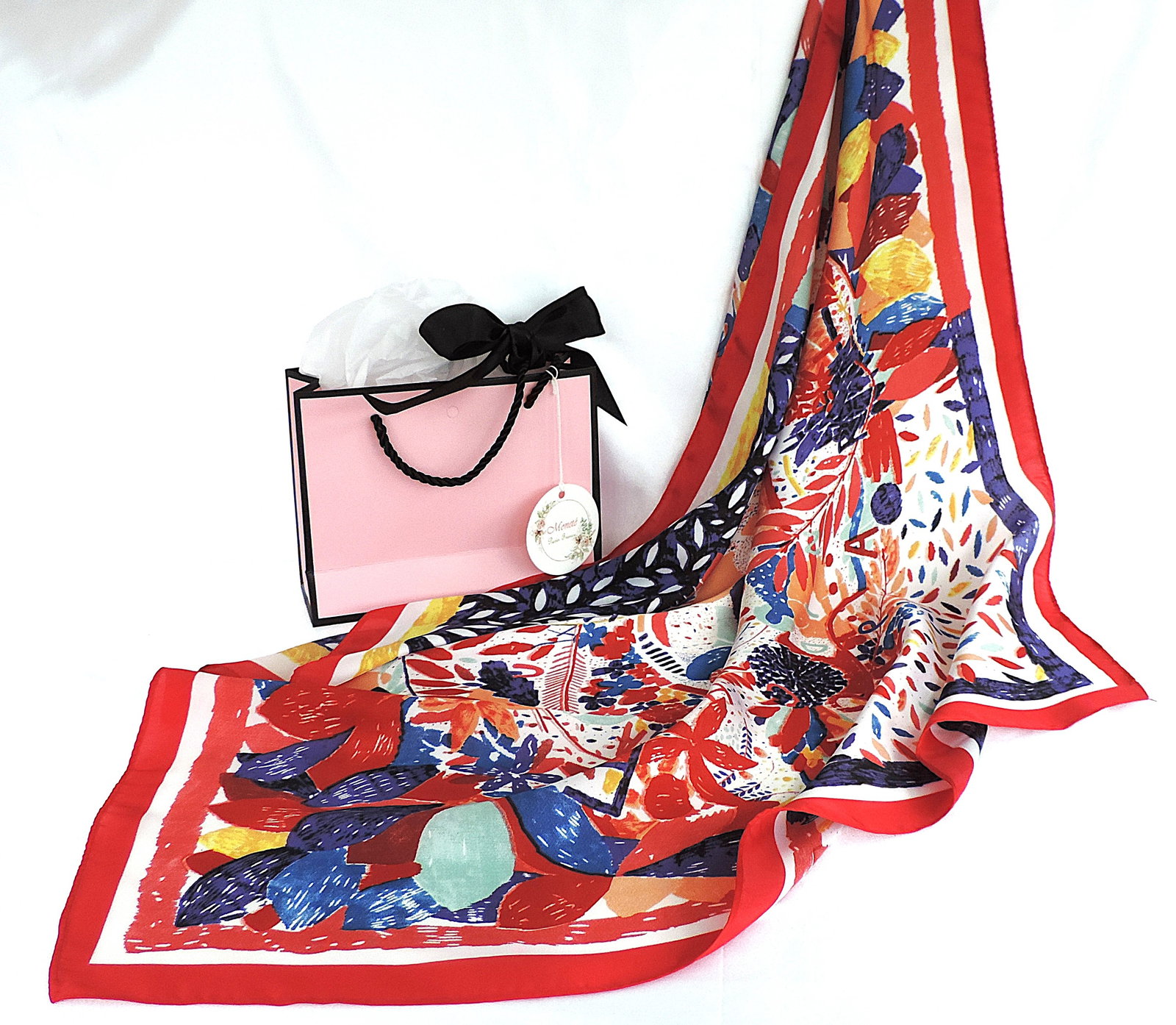Moneté Paris 100% Silk Avant-Garde Style Print Scarf 'New' - 6