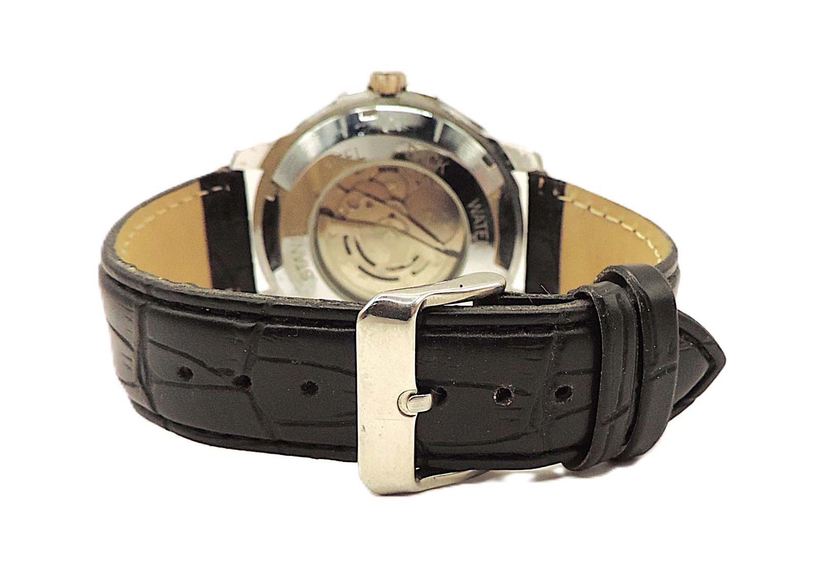 'New' Winner Automatic 45mm Stainless Steel Leather Strap Watch - 4