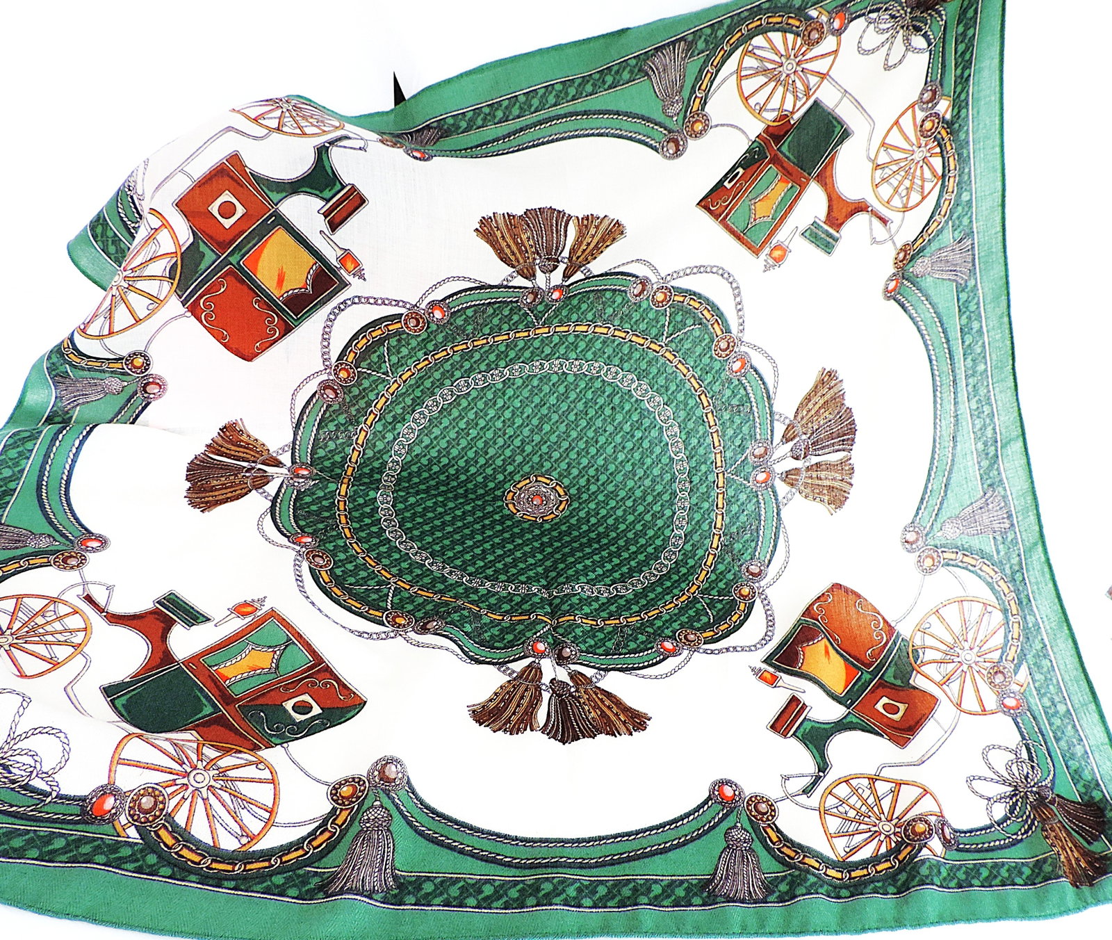 Vintage Style Equestrian Print Scarf 66cmx66cm 'New': Title: Vintage Style Equestrian Print Scarf 66cmx66cm 'New' Description: A vintage style cotton equestrian print scarf measuring 66x66cm. Condition: New Delivery option: Collection &