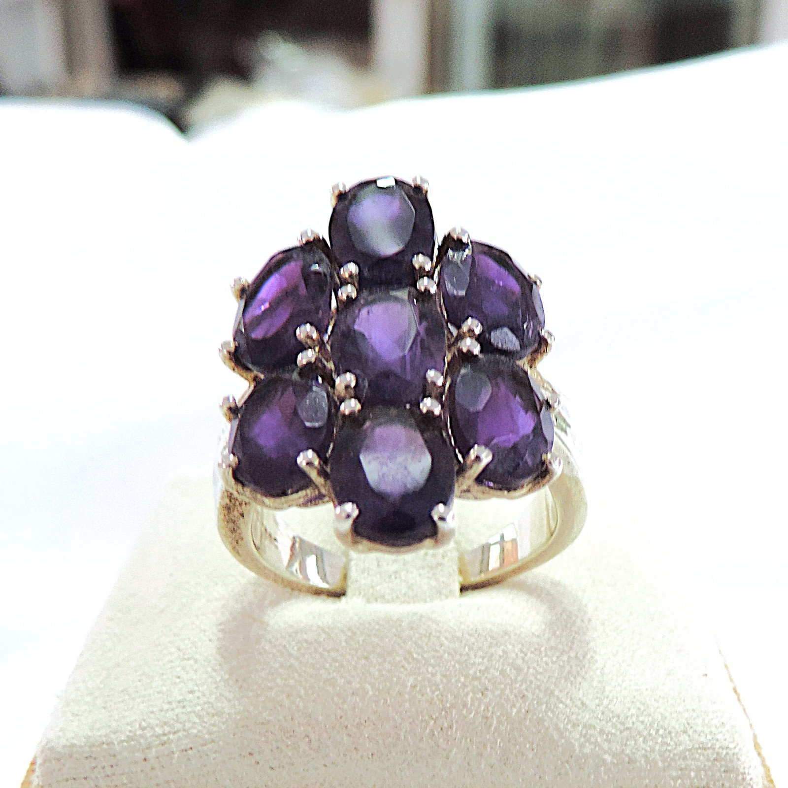 925 Silver 6 Carat Amethyst Gemstone Ring - 5