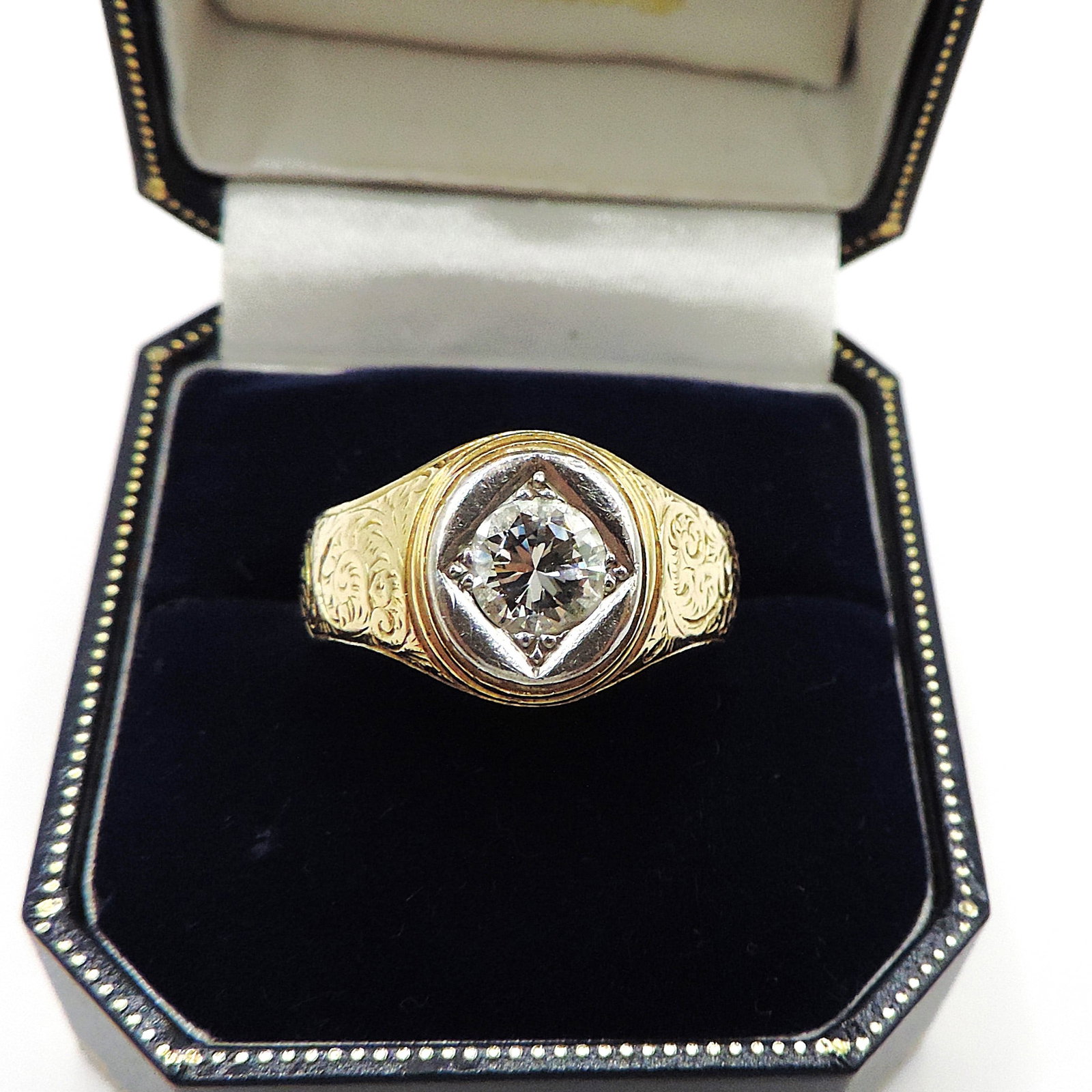 Edwardian 18K Gold Old Mine Cut 1.25 Carat Diamond Ring London Hallmark 1903 - 5