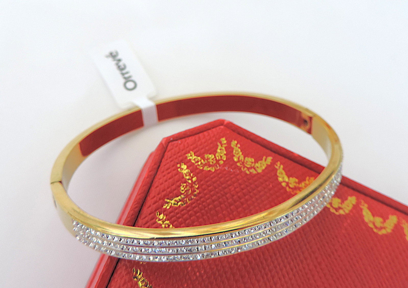 Orrevé 18k Gold Plated Pave Zircon Gemstone Bracelet 'New' - 2