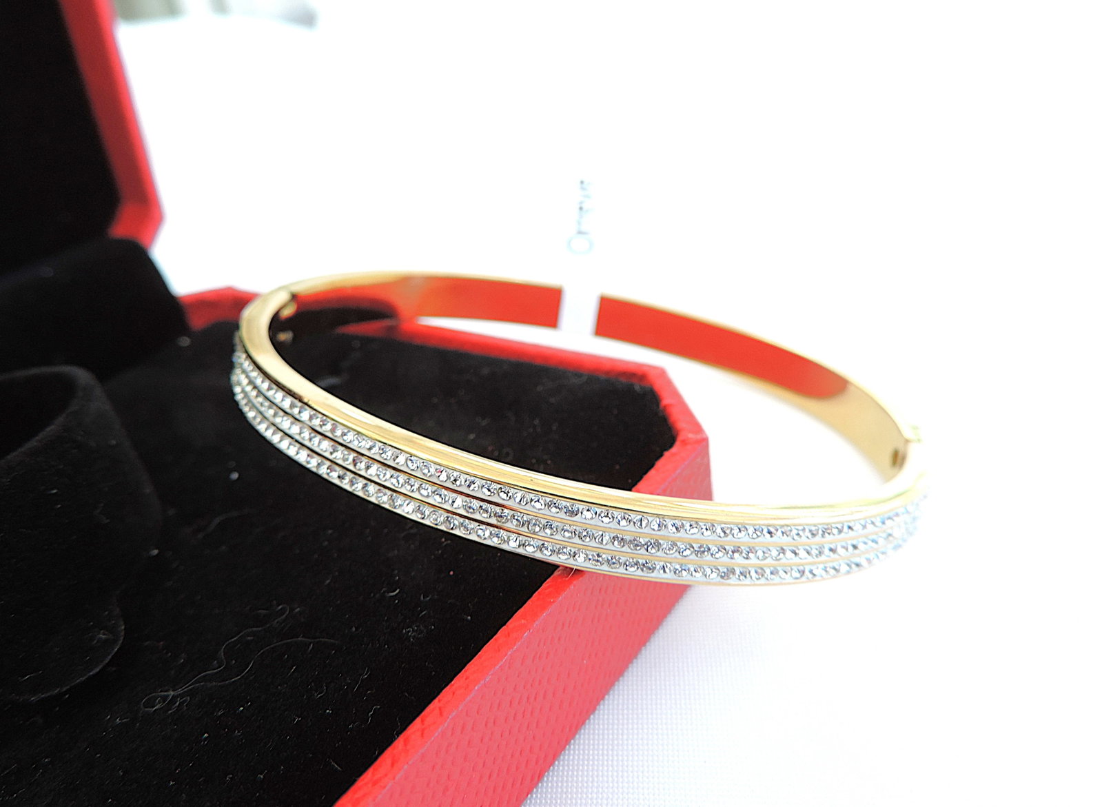 Orrevé 18k Gold Plated Pave Zircon Gemstone Bracelet 'New' - 3