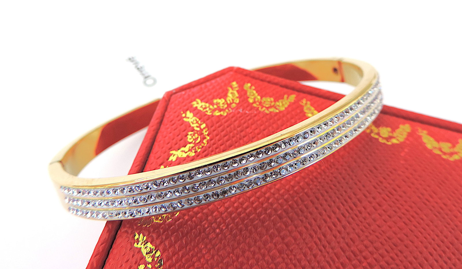 Orrevé 18k Gold Plated Pave Zircon Gemstone Bracelet 'New' - 4