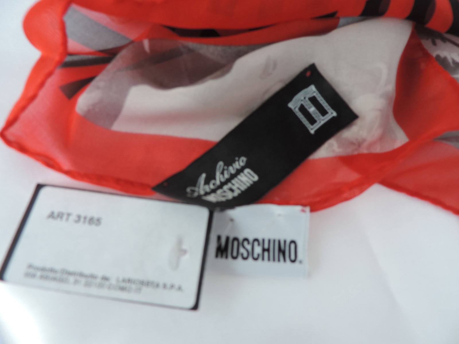 MOSCHINO Archivio Silk Chiffon Scarf Large 177cmx68cm New With Tags - 3