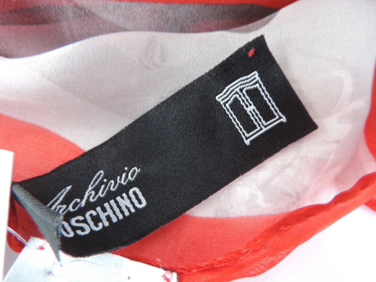 MOSCHINO Archivio Silk Chiffon Scarf Large 177cmx68cm New With Tags - 5