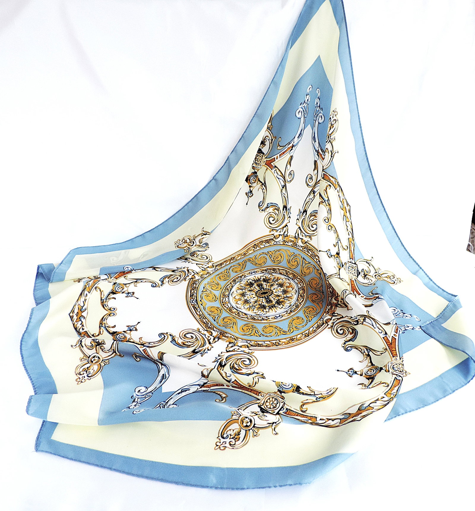 Moneté Paris 100% Silk Baroque Style Print Scarf 'New' - 5