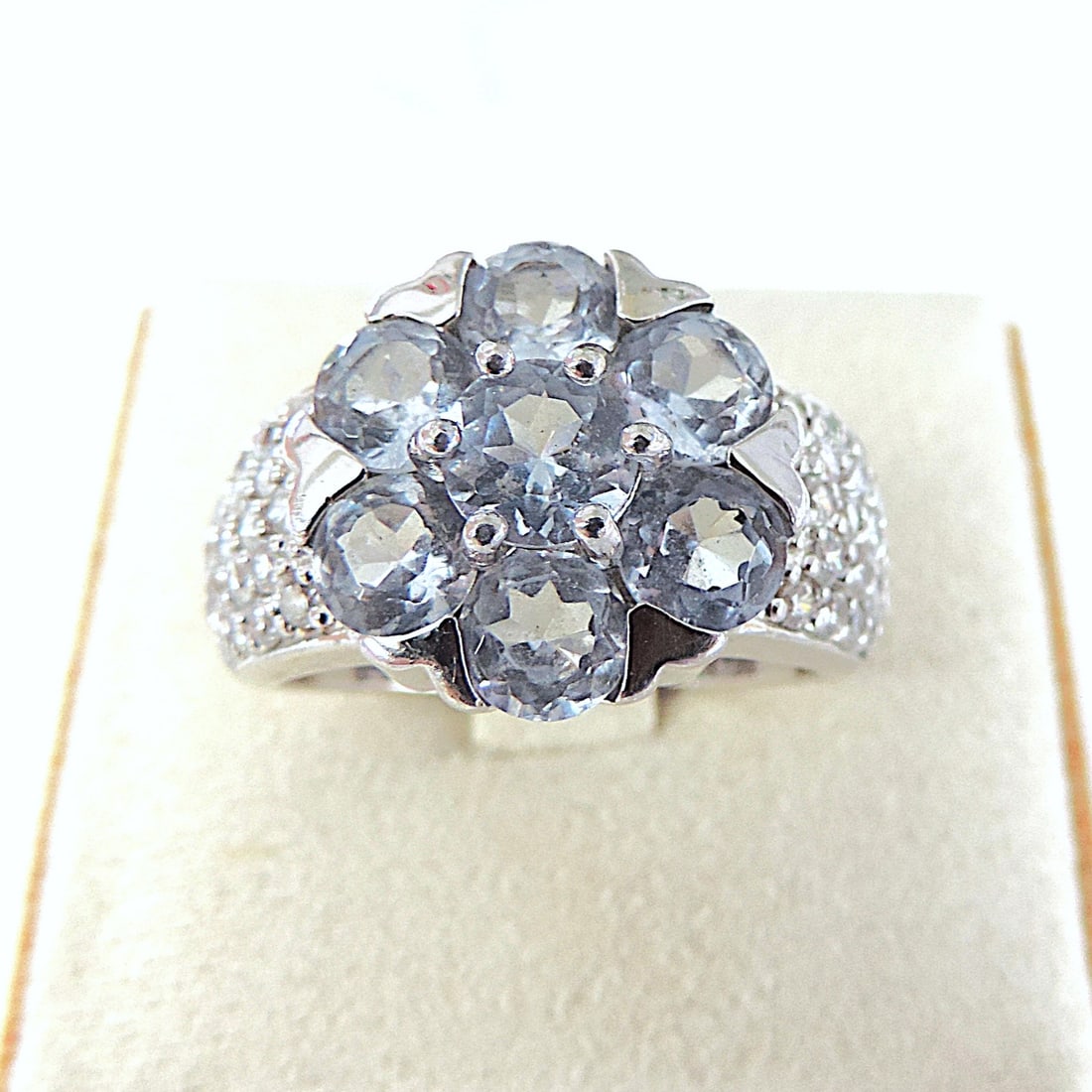925 Sterling Silver Aquamarine Gemstone Ring 'New' - 2