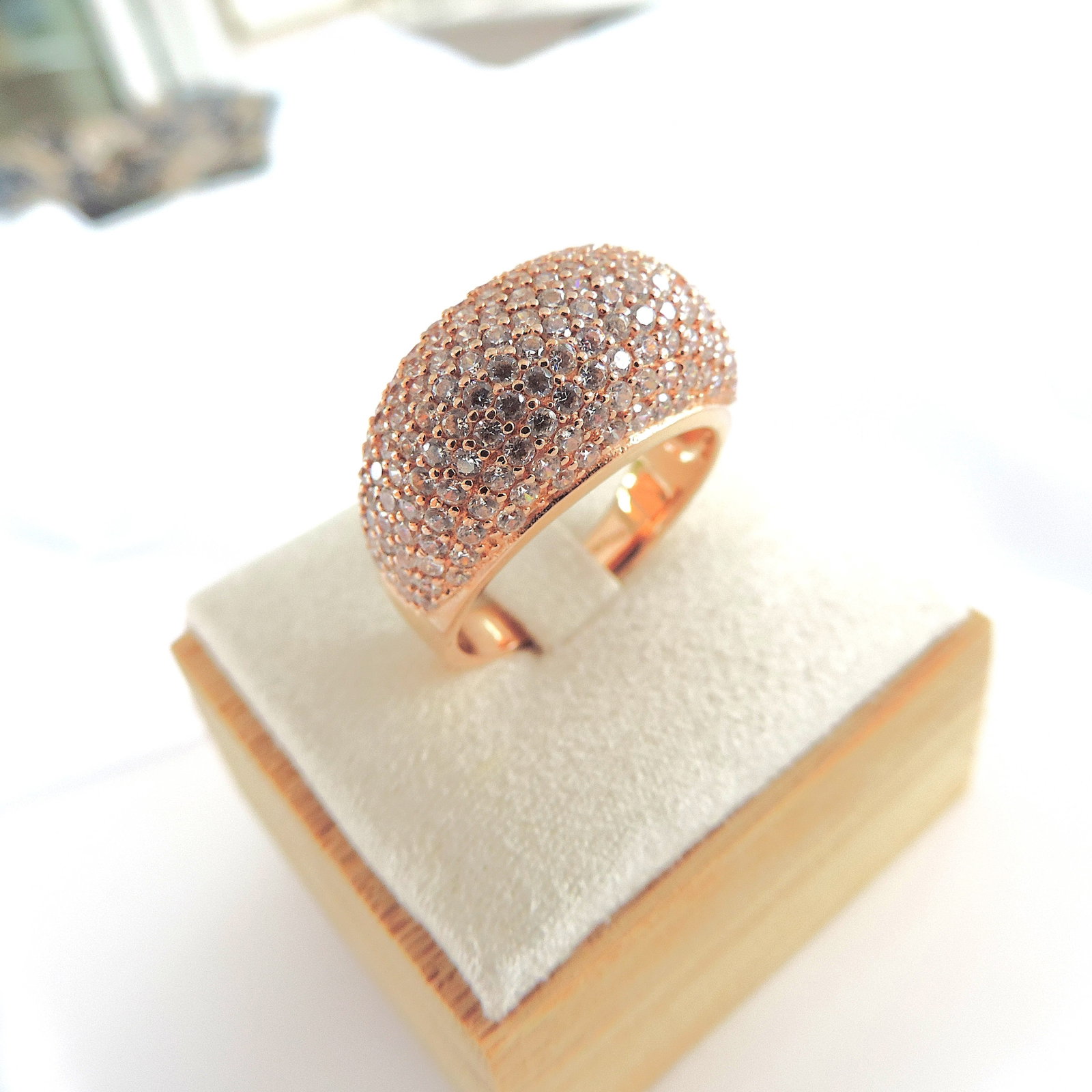 18k Gold 925 Silver Gemstone Ring 'New' - 2