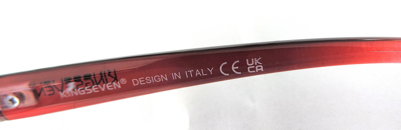 Italian Designer Sunglasses Red Frame Gray Gradient Lens - New Boxed - 4