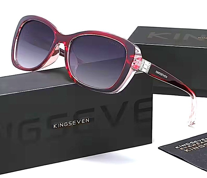 Italian Designer Sunglasses Red Frame Gray Gradient Lens - New Boxed - 6