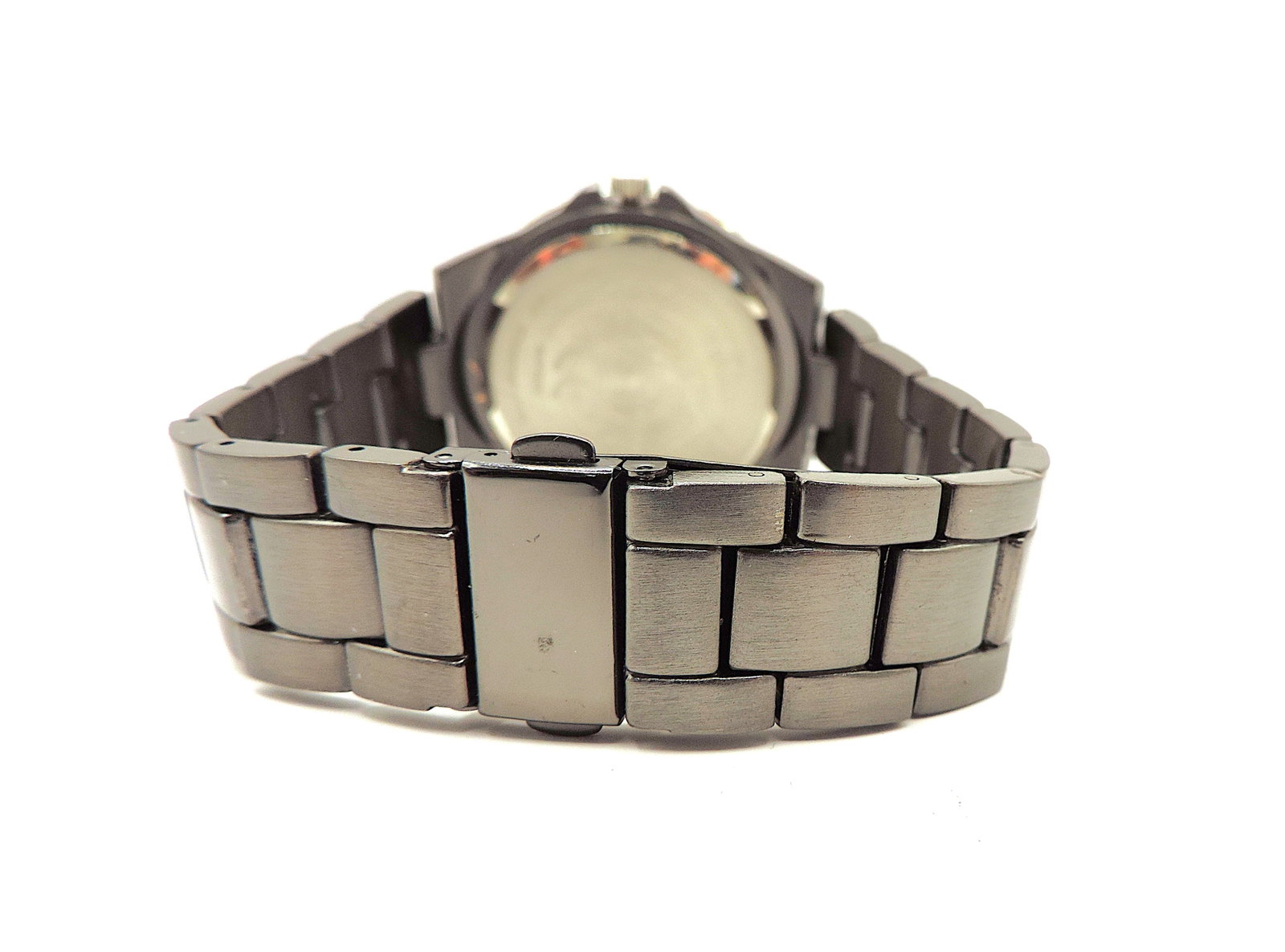 Superman Quartz Watch Accutime Watch Corp DC Comics Gunmetal Band New Battery Working - 5