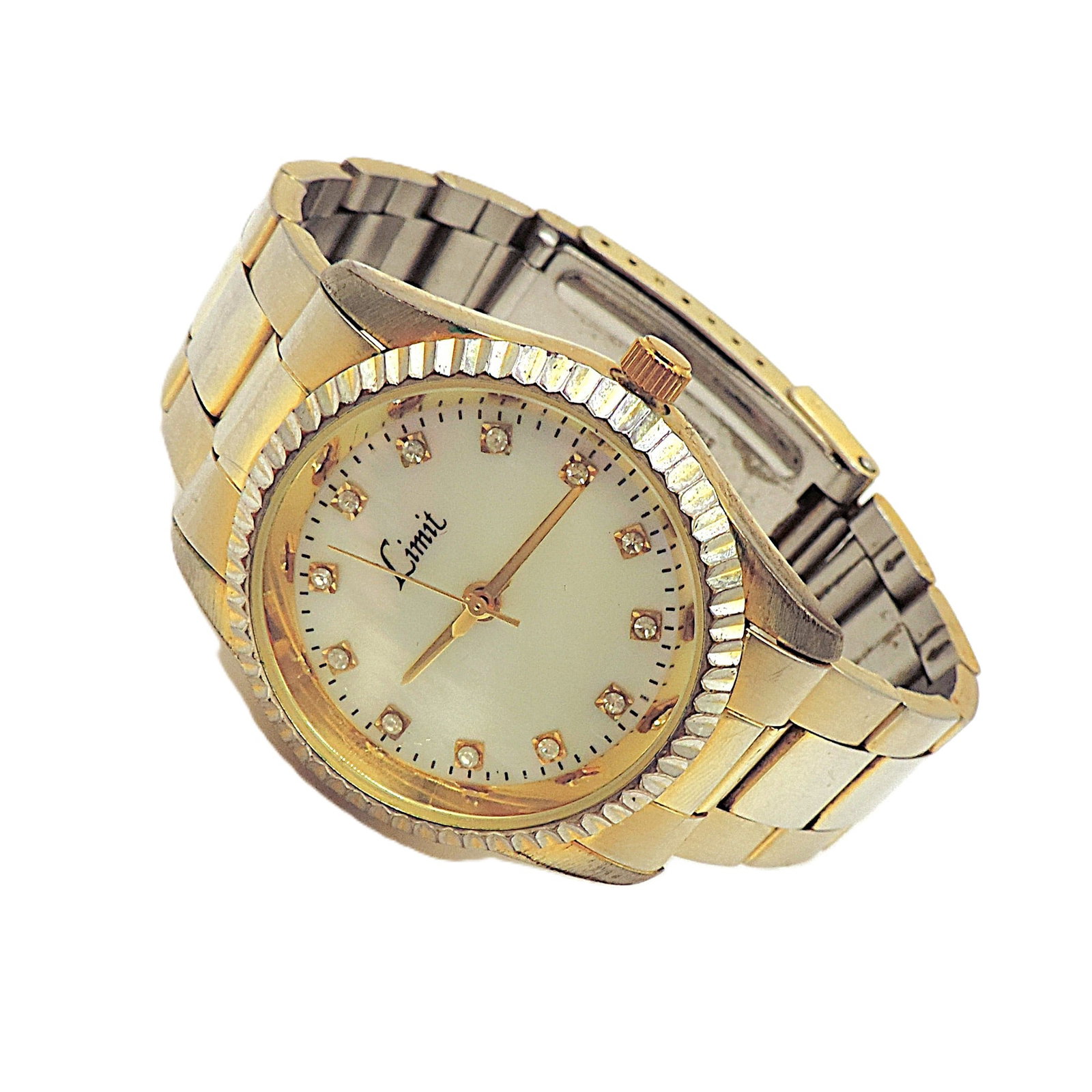 Vintage Limit Quartz Bracelet Watch Jewelled MOP Face - New Battery Working - 2