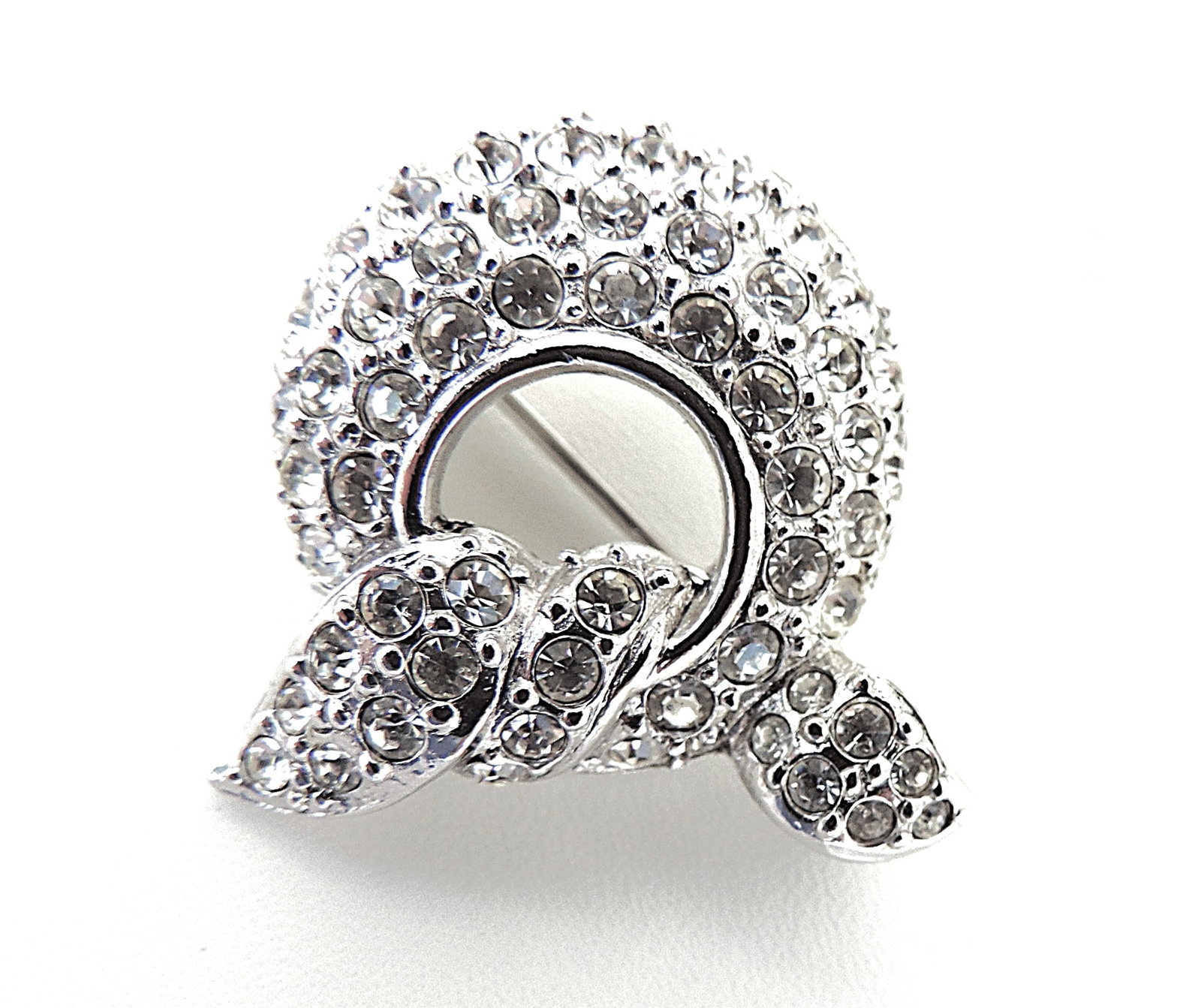 Vintage Signed Attwood & Sawyer Crystal Brooch c.1980's - 3