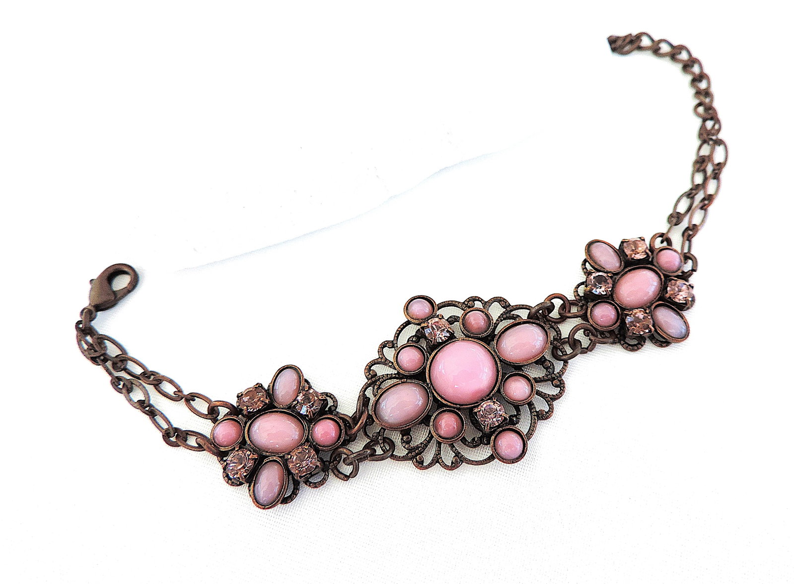 Vintage Rococo Style Italian BAIXA Gemstone Bracelet - 3