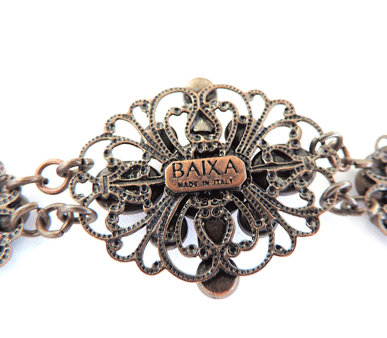 Vintage Rococo Style Italian BAIXA Gemstone Bracelet - 4