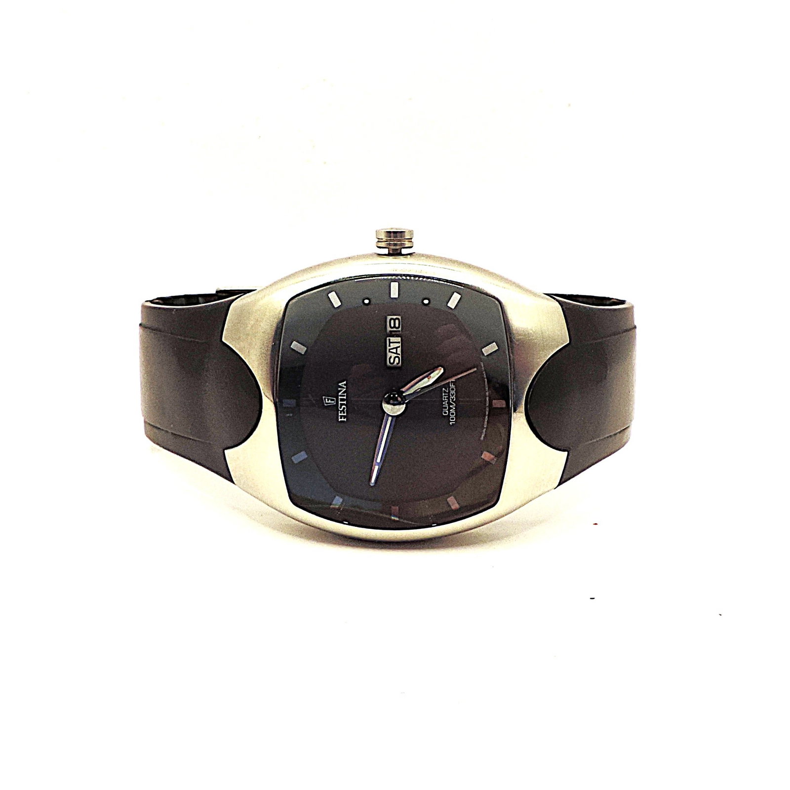 Festina Professional Stainless Steel Quartz Watch Black Rubber Strap - 2