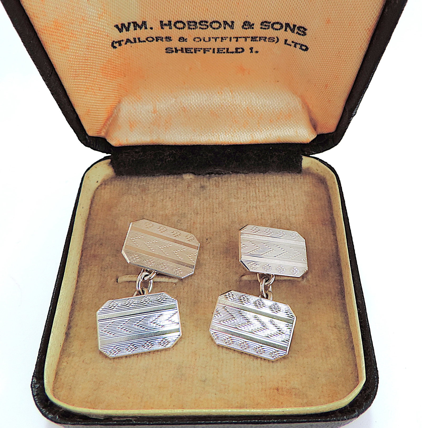 Vintage Sterling Silver Cufflinks Birmingham Hallmark 1952 - 4