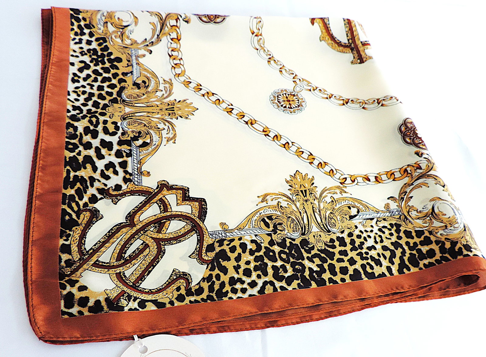 Moneté Paris 100% Silk Renaissance Style Print Scarf 'New' - 3