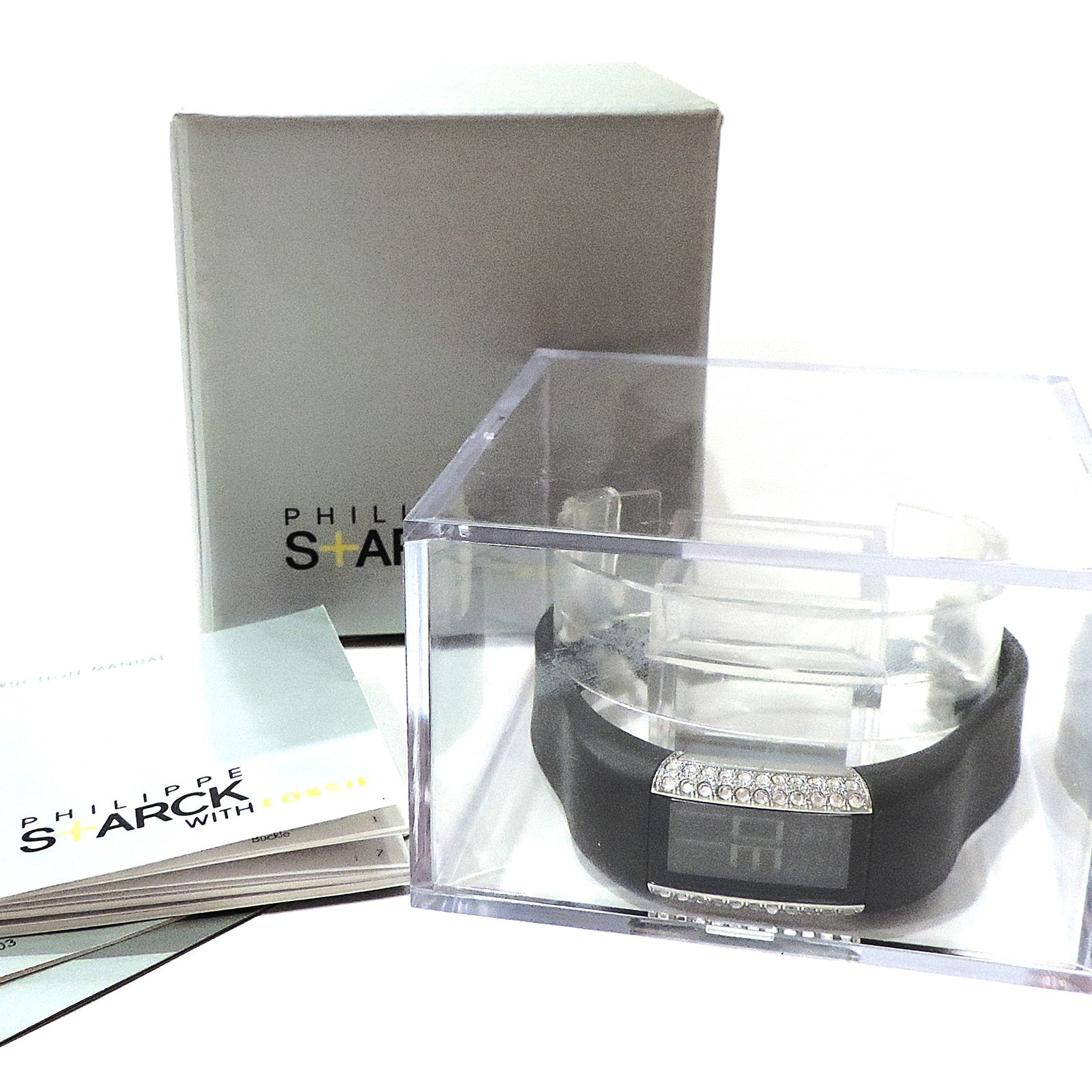Ladies Philippe Starck Digital Watch With Crystals PH-1025 Working New Battery - 10