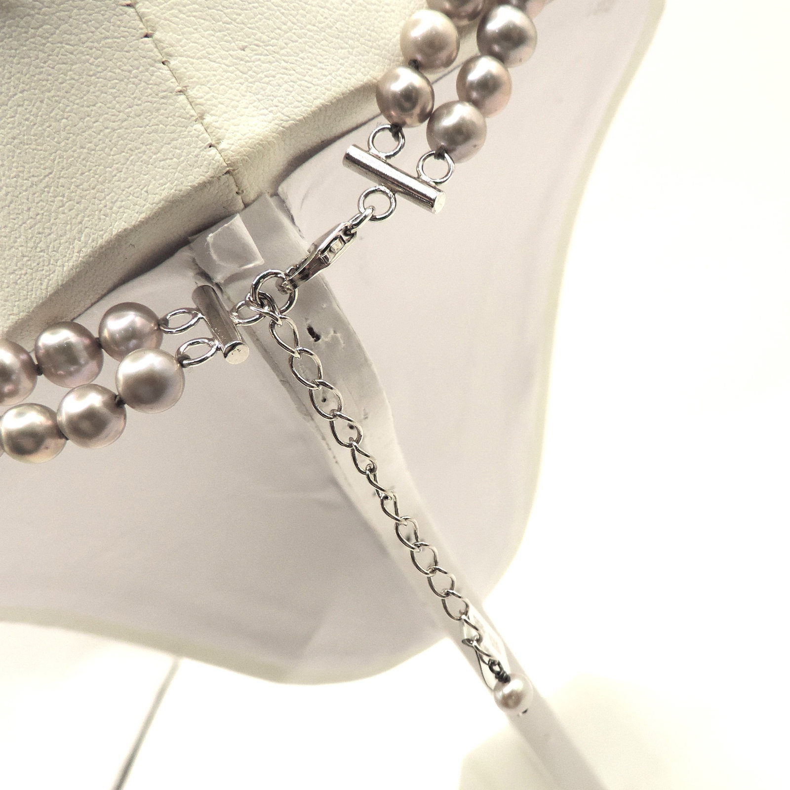 Freshwater Grey Cultured Pearl Necklace New With Gift Box RRP £235.00 - 5