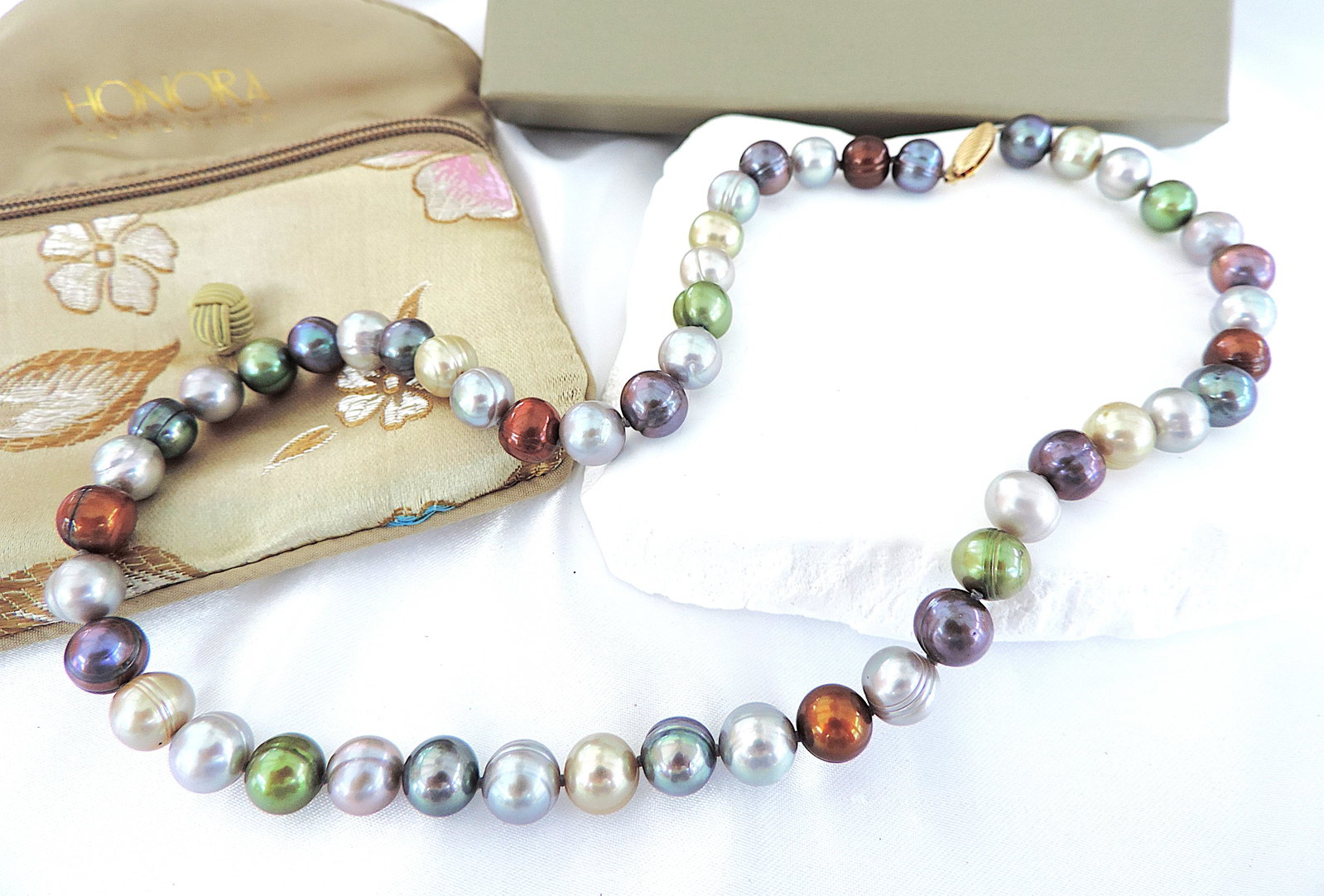Honora 14k Gold Multi-Colour Freshwater Pearl Necklace New With Box - 2