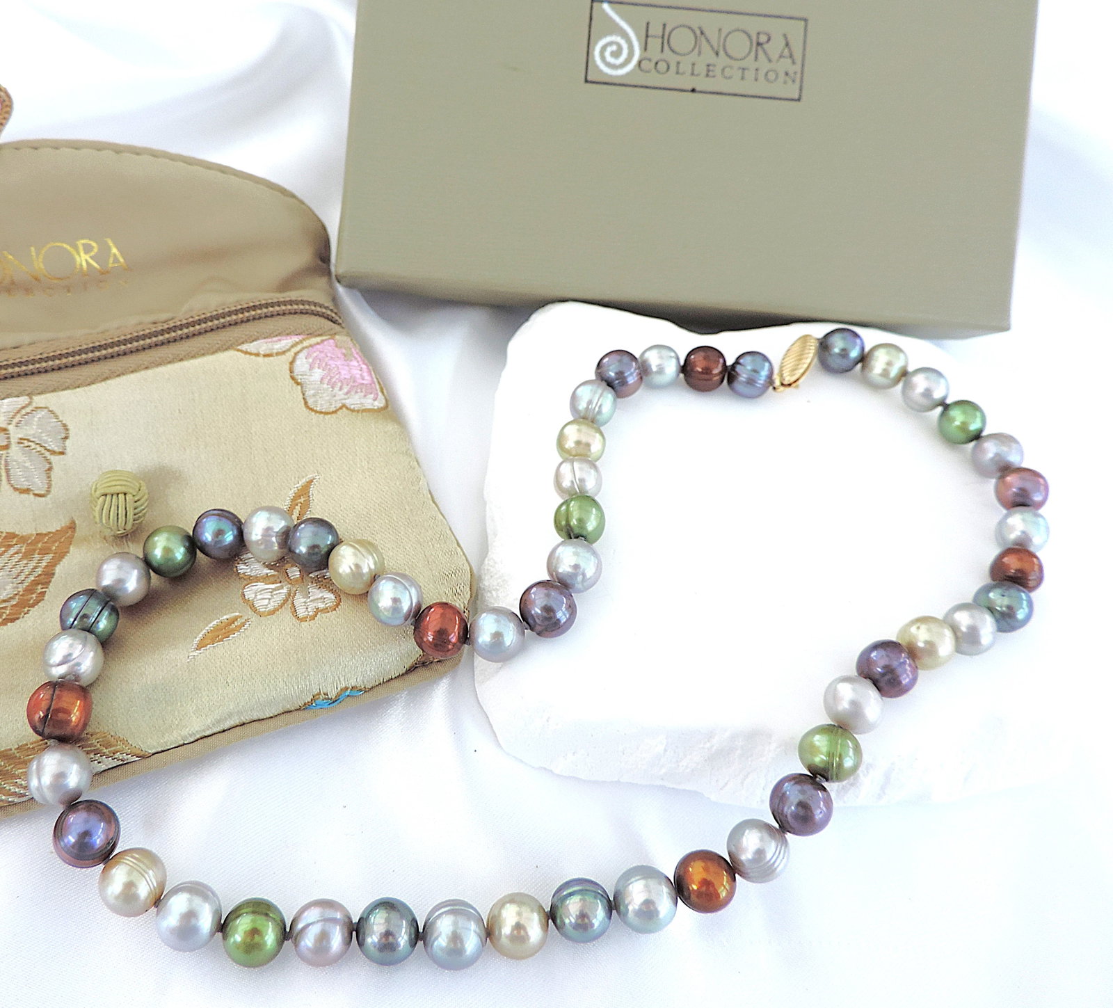 Honora 14k Gold Multi-Colour Freshwater Pearl Necklace New With Box - 5