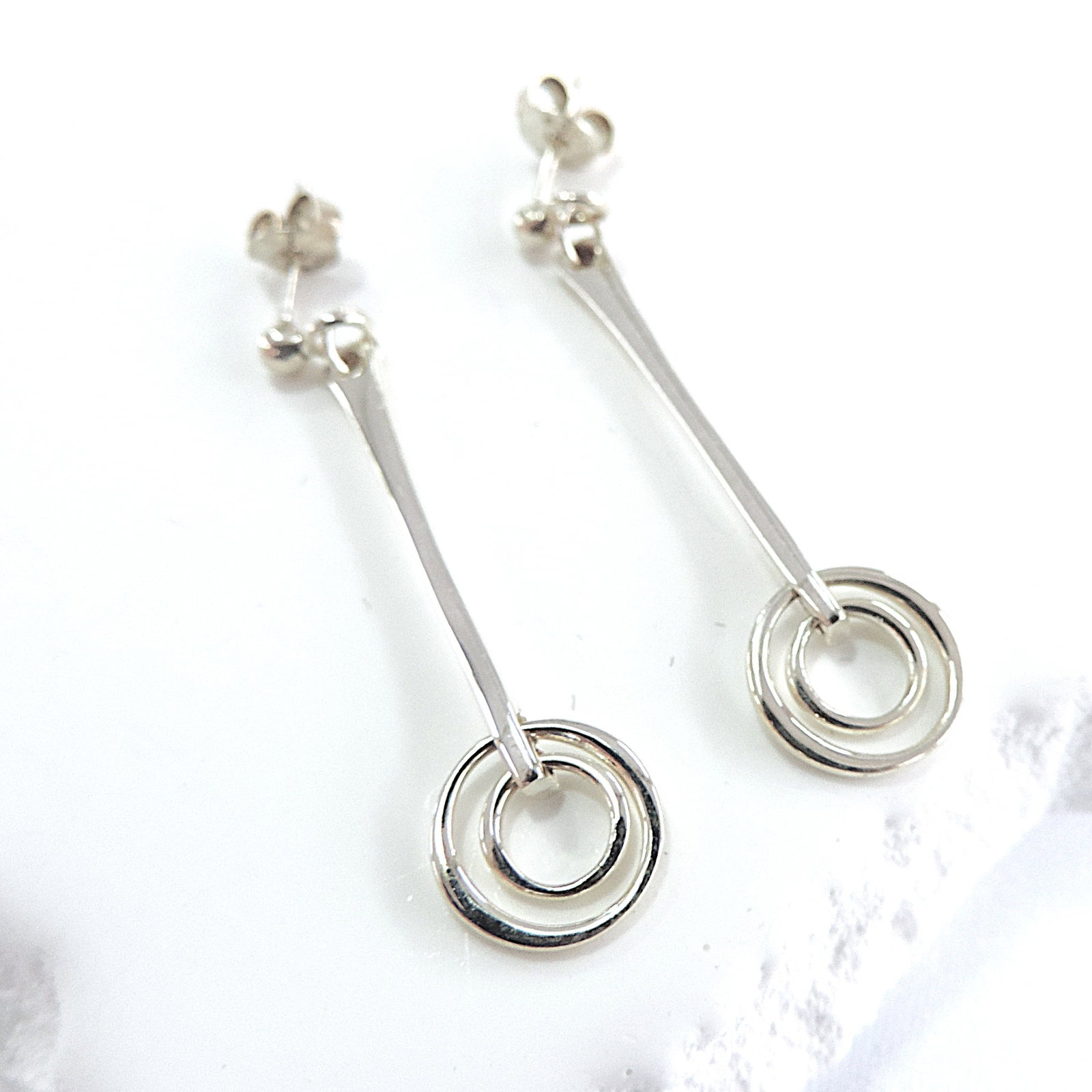 ORTAK Jewellery of Scotland Hand Crafted 925 Silver Drop Earrings - 2
