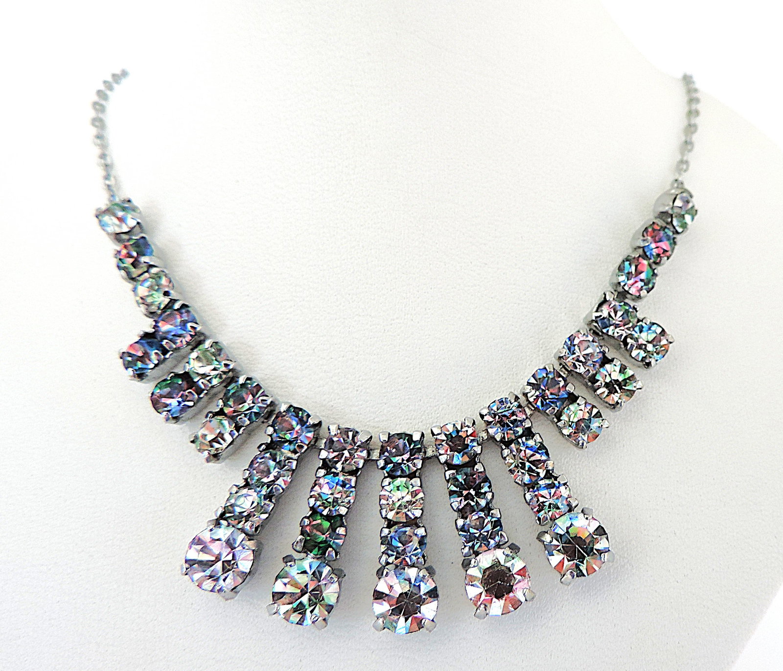 Vintage Art Deco Iris Crystal Necklace Circa 1930's (1 of 4)