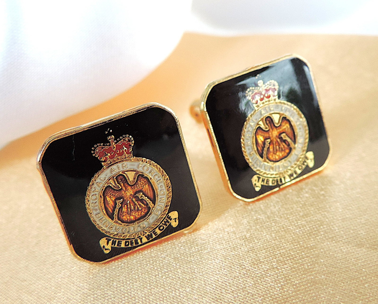 RAF Gilt Enamel Cufflinks - 4