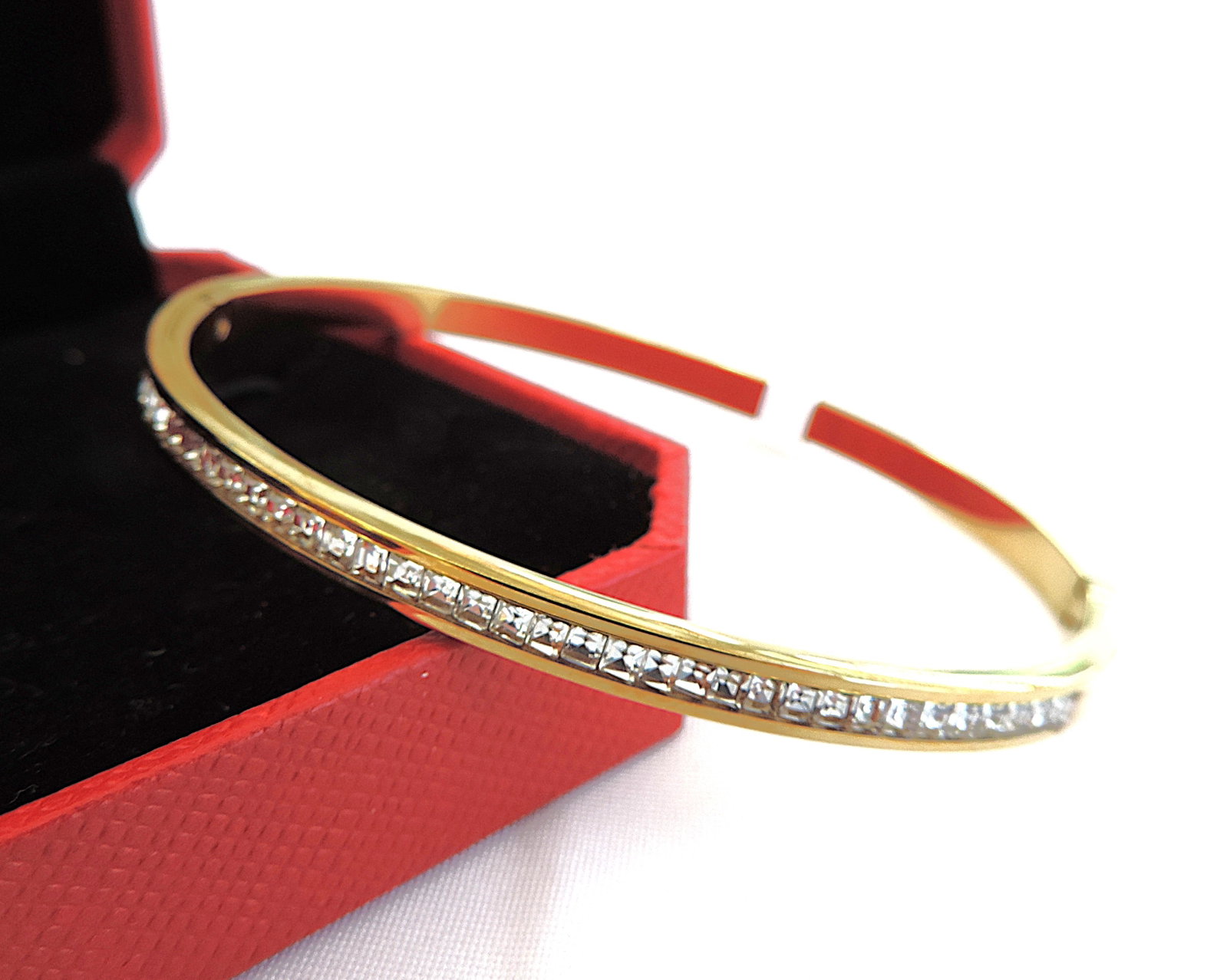 Orrevé 18k Gold Plated Pave Zircon Gemstone Bracelet 'New' - 2