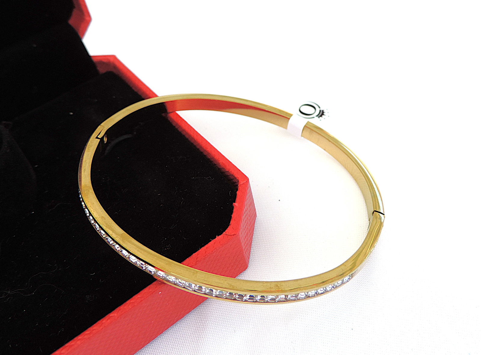Orrevé 18k Gold Plated Pave Zircon Gemstone Bracelet 'New' - 3