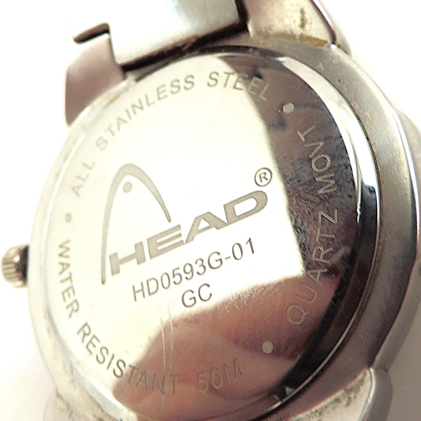 HEAD Quartz Bracelet Watch HD0J93G-01-GC - New Battery Working - 5